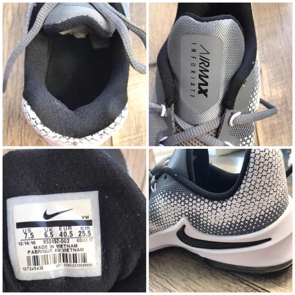 Nike Air Max Infuriate Low Cool 😎Grey W AUTHENTIC - Picture 7 of 8